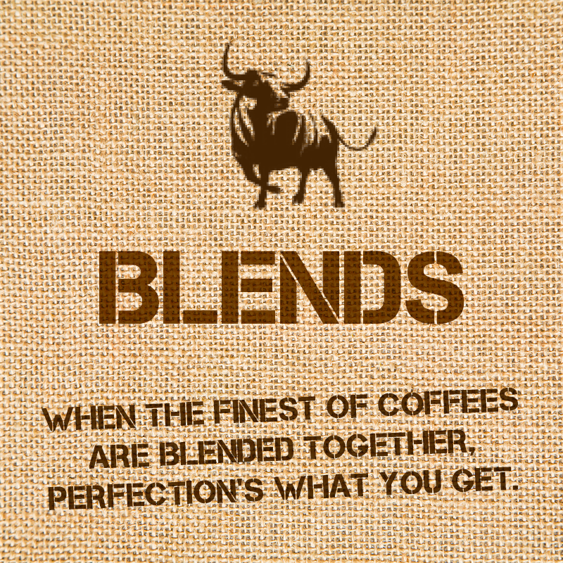 coffee blends on burlap